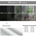 thumbnail image 4 of Rosnek Set of 2 Blackout Kitchen Curtain, Grommet 30 inch Short Curtains Bathroom Window Curtain Cafe Curtains, White, 4 of 7