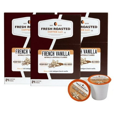 Fresh Roasted Coffee's Flavored Coffee Collection, French Vanilla, 72 K-compatible Pods