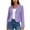 Purple, variant on qolati Blazers for Women Business Casual Long Sleeve Lapel Open Front Suit Jacket Lightweight Button Cropped Work Blazer Coat Beige XXL