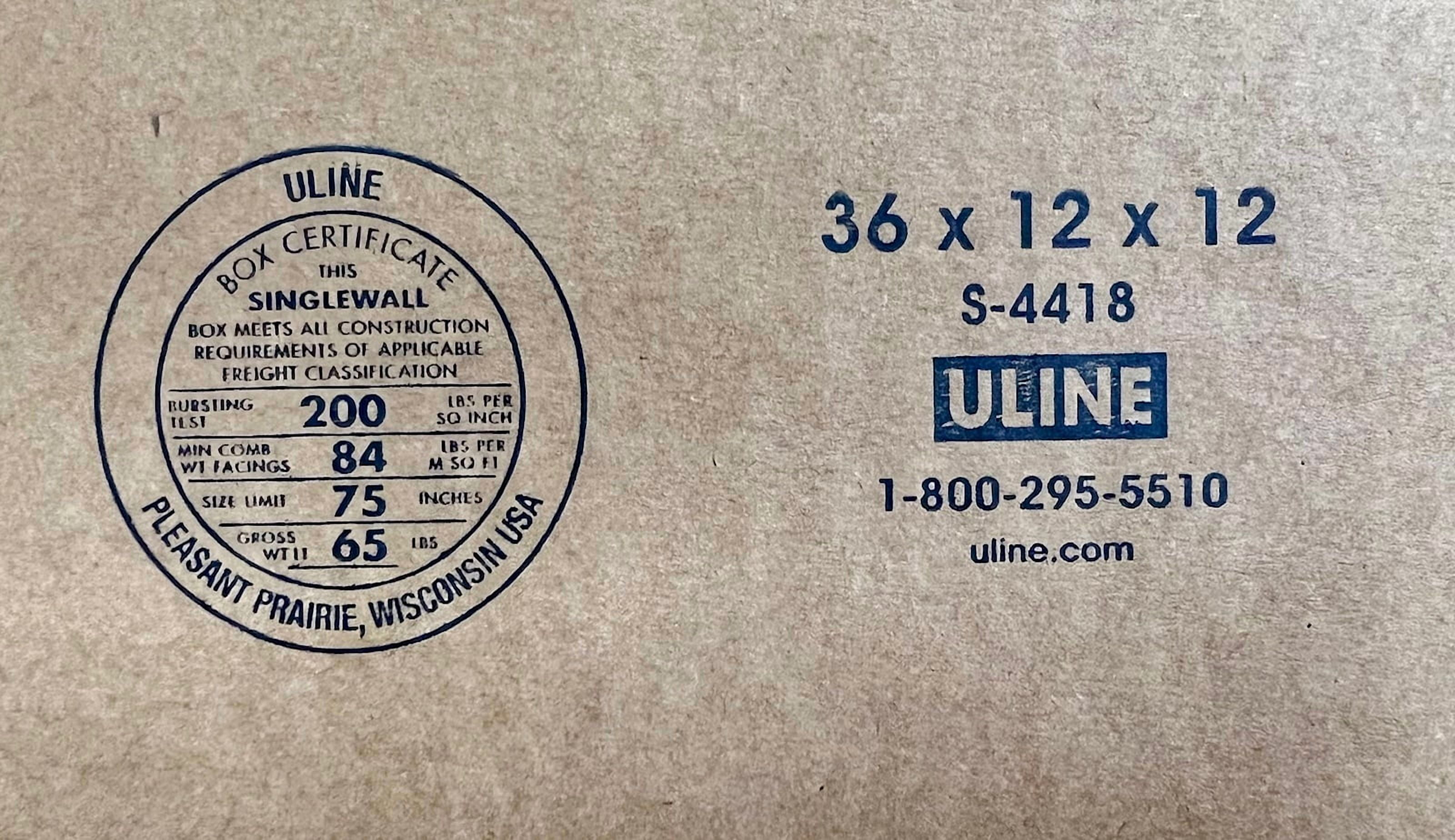 36x12x12 (200 lb strength) | SINGLE CARDBOARD BOX | LONG