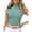 Green, variant on Women Sleeveless Mock Turtleneck Tank Tops Slim Crop Top Shirts