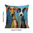 thumbnail image 2 of BKER Abstract Color Polyester Animal Throw Pillow Covers Featuring Dogs And Cats For Home Sofa Decoration", 2 of 4