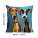 thumbnail image 2 of Fundas de cojín decorativas de poliéster con motivos abstractos de perros y gatos para decorar el sofá del hogar., 2 of 4