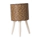 thumbnail image 3 of Cesta para plantas con patas, maceta creativa decorativa sencilla con madera Marrón, 3 of 8
