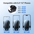 thumbnail image 4 of Baseus - Cargador inalámbrico para coche, soporte para teléfono para coche, para iPhone 15, Samsung, Xiaomi, soporte para teléfono para coche, 15 W, soporte para rejilla de ventilación, 4 of 5