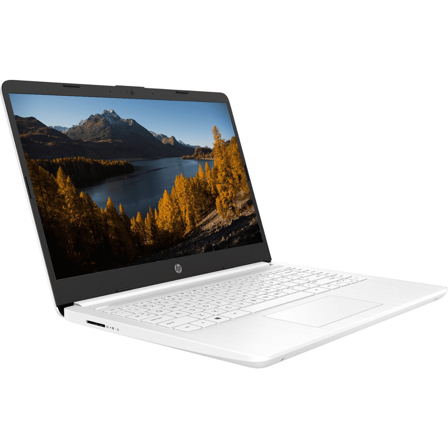 HP Essential Laptop, 14" HD Display, Intel Celeron N4120, 8GB RAM, 64GB eMMC, 1 Year Office 365, Webcam, SD Card Reader, HDMI, Wi-Fi, Windows 11 Home, White