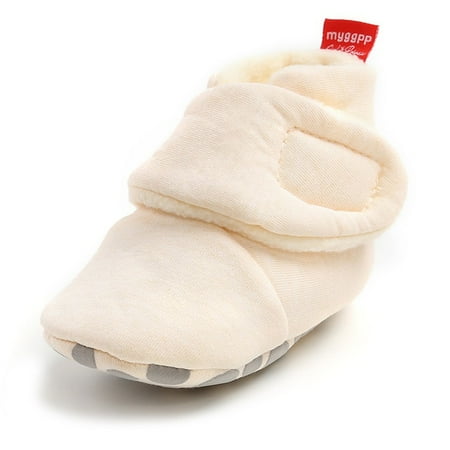 

QWZNDZG Newborn Baby Socks Shoes Boy Girl Star Toddler First Walkers Booties Cotton Comfort Soft Anti-slip Warm Infant Crib Shoes