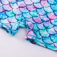 thumbnail image 6 of Girls One-Piece Zip Swimsuit Mermaid Sun Protection Swimwear Long Sleeve Bathing Suits, 6 of 7