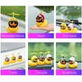 thumbnail image 4 of Adornos de coche de juguete de pato de goma, decoraciones de salpicadero de coche de pato amarillo, gafas geniales de pato con casco de hélice Spiderman Sailing Electrónica, 4 of 4