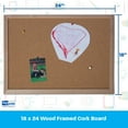 thumbnail image 3 of Crestline Products Wood Framed Cork Board, 18 Inch x 24 Inch, 3 of 6