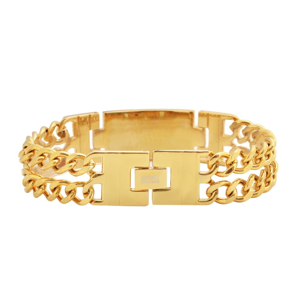 Men's Stainless Steel Puerto Rico Flag Link Bracelet, 8.5 Inches