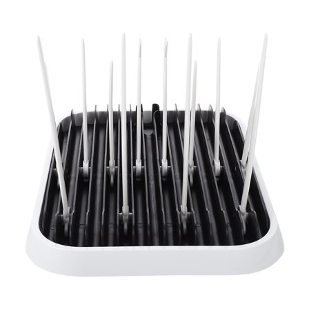 Unbranded Black Bottle Storage Rack with Washer and Nipple Handles for Child Travel Convenience