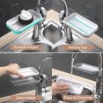 thumbnail image 3 of Mistaha Kitchen Sponge Holder Brush Soap Organizer Rotatable Faucet Storage Rack Sink Caddy Sponge Holder Detachable Shower Tray Drainer Shelf, 3 of 8