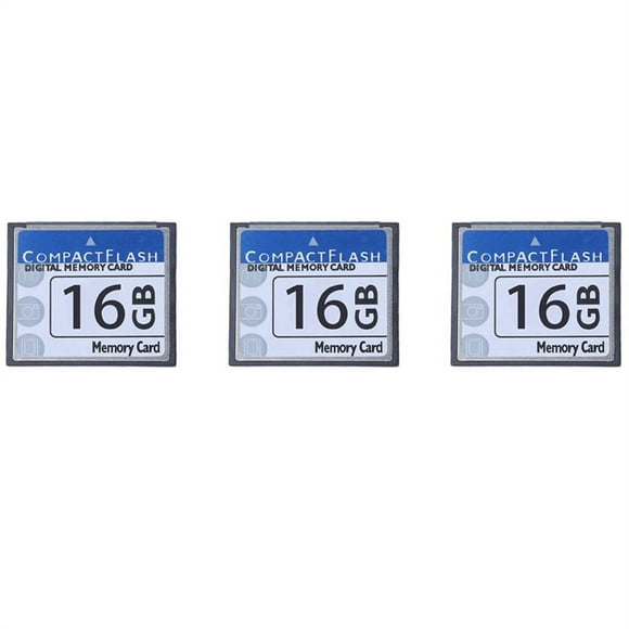 3X Carte Mémoire CompactFlash Professionnelle 16 Go (Blanc&Bleu)