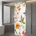 thumbnail image 3 of Reusable Frosted Window Coverings, Spring Floral Hummingbird Window Privacy Film Frosted, Pastoral Rustic Botanical Flowers Sun Blocking Windows Stickers for Kitchen Front Door, 23.6 x 59 Inches, 3 of 9