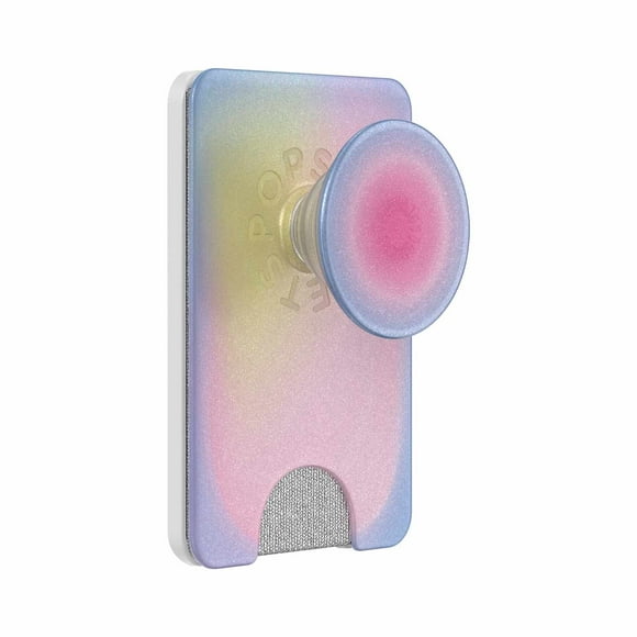 PopSockets PopWallet+ pour MagSafe avec Rond Anneau Adaptateur Aura
