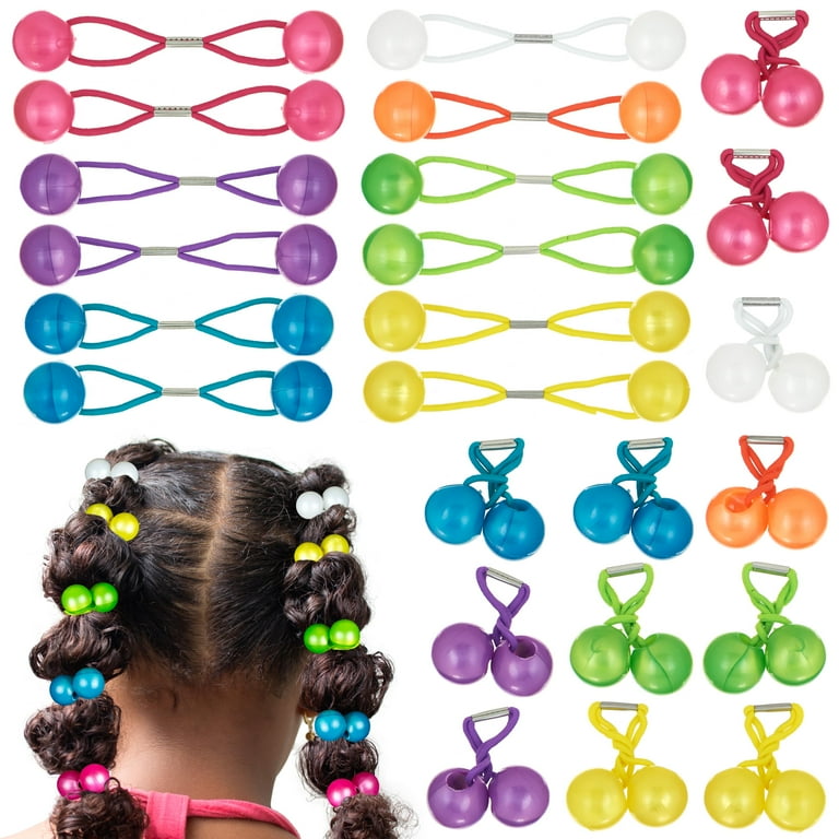 Expressions Marble Finish Twin Bead Ponytail - 24 PCS