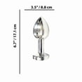 thumbnail image 3 of Rouge Smooth Stainless Steel Anal Plug, Medium, Blue Jewel, 3 of 5