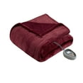thumbnail image 5 of Beautyrest Heated Microlight to Berber Solid Blanket, Queen, Red, 5 of 11