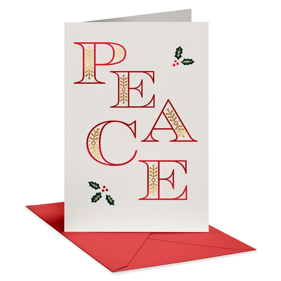 American Greetings Christmas Counter Card (peace in your heart, in your home, in your world)