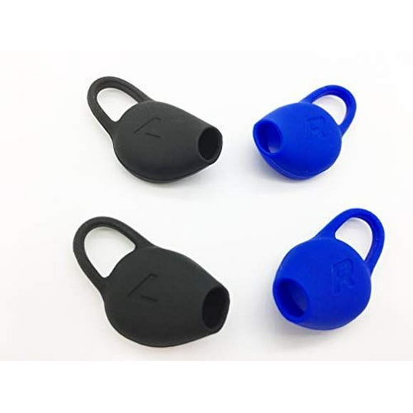 Reki Backbeat Fit 3100 Ear Tips | Silicone Earbuds Eartips Ear Gels Compatible with Plantronics BackBeat FIT 3100 2100 Wireless Sports Headphones - 4pcs (Blue/Black)