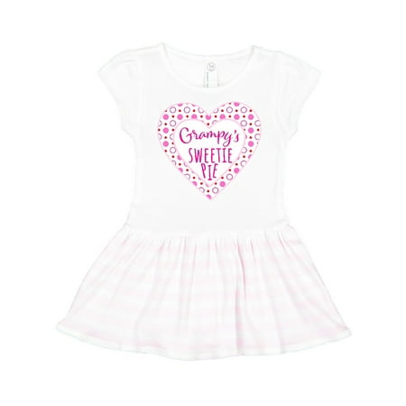 

Inktastic Grampy s Sweetie Pie with Pink Hearts Gift Toddler Girl Dress