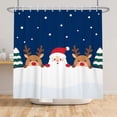 thumbnail image 5 of Tchckioa Christmas Reindeer Shower Curtain for Bathroom,Waterproof and Privacy Hooks Bath Curtain,Blue and White,72x72, 5 of 6