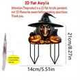thumbnail image 3 of 2D Flat Halloween Garden Stakes, Small Witch and Pumpkin Man Yard Decor, Outdoor Lawn Decoration for Halloween Festival - E, 3 of 4