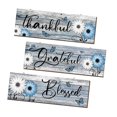 thumbnail image 4 of WLPZXP 3Pcs Rustic Wooden Sign Daisy Wall Art Farmhouse Wall Decor Sign for Office Work Blue White, 4 of 9