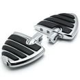 thumbnail image 2 of Krator Chrome Motorcycle Wing Foot Pegs Footrests L+R Compatible with Kawasaki Vulcan 1700 Classic LT Vaquero 09-13 Rear, 2 of 3