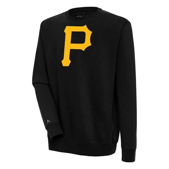 Men's Antigua Black Pittsburgh Pirates Victory Pullover Sweatshirt
