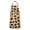Brown And Black, variant on Black Leopard Pattern Apron-Garden Aprons for Women with Pockets-Cotton Linen Waterproof Kitchen Cooking Gardening Aprons Adjustable for Kitchen,Cooking,BBQ and Salon 33x27 Inch