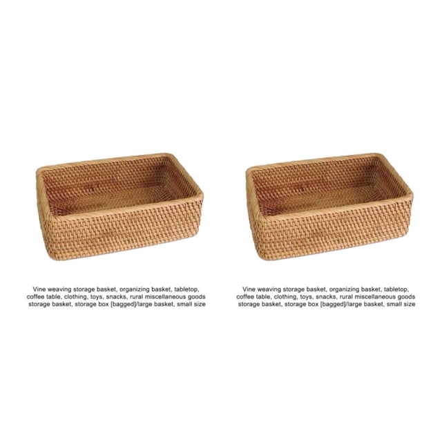 Inteprter Caja de almacenamiento marrón resistente y natural hecha de vid vietnamita Fácil de limpiar: simplemente limpie con un paño húmedo Type4 NO4