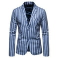 thumbnail image 2 of kamemir Men Suits Regular Fit Mens Slim Fit Solid and Heathered Suit Separate Jackets(Blue,5XL), 2 of 6