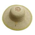 thumbnail image 1 of Sombrero trenzado de bambú, gorra tejida, sombrero de arroz, sombrero artesanal al aire libre, hombres y mujeres, 1 of 9