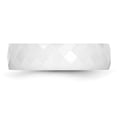 thumbnail image 3 of Chisel Ceramic White 6mm Faceted Polished Wedding Band, 3 of 5