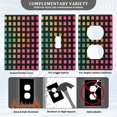 thumbnail image 3 of Yayeee Duplex Wall Plate 1-Gang 4.5"x2.7" Home Receptacle Light Switch Decorative Outlet Cover, Pink Block Pattern, 3 of 7