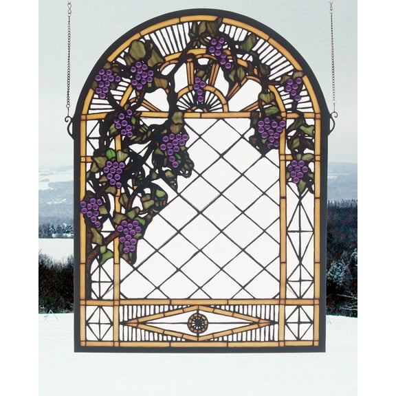 Grape Diamond Trellis Window Panel (16 in. x 22 in.)