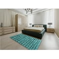 thumbnail image 5 of Ahgly Company Machine Washable Indoor Round Transitional Turquoise Green Area Rugs, 3' Round, 5 of 7