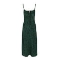 thumbnail image 4 of hirigin Women Long Slip Dress, Summer Tie-up Printed U-shaped Neck Spaghetti Strap One-piece, 4 of 6
