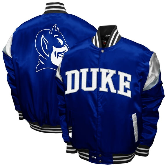 Men's Franchise Club  Royal Duke Blue Devils Power Satin Full-Snap Jacket