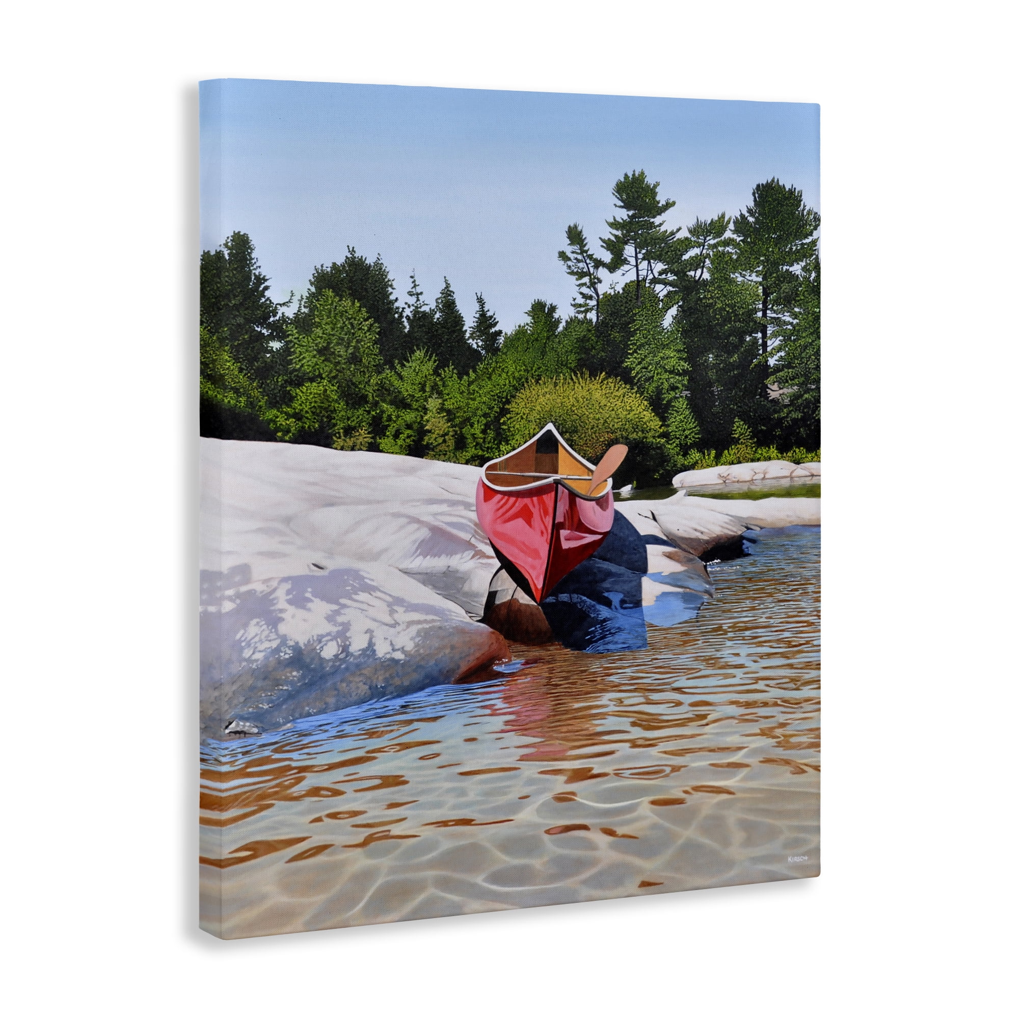 Stupell Industries Canoe at Water's Edge Canvas Wall Art, design by Kenneth M Kirsch