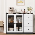 thumbnail image 1 of 43" Coffee Bar Cabinet with 3 Drawers, Buffet Cabinet with Storage, Hutch Cabinet for Kitchen, Bedroom, Living Room, 1 of 9