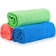 thumbnail image 1 of Paños de Limpieza de Microfibra, 3 Trapos, Toallas de Limpieza de 3 Colores, Paño Microfibra de Colores, Toallas Multiusos Super Absorbente (Azul, Verde y Rojo), 1 of 4