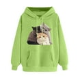 thumbnail image 3 of VEKDONE Hoodies for Women Cute Cat Graphic Pullover Sweatshirt Fall Long Sleeve Thin Fleece Hooded Sweatshirts Casual Loose Fit Lightweight Sweatshirts with Pockets, 3 of 6