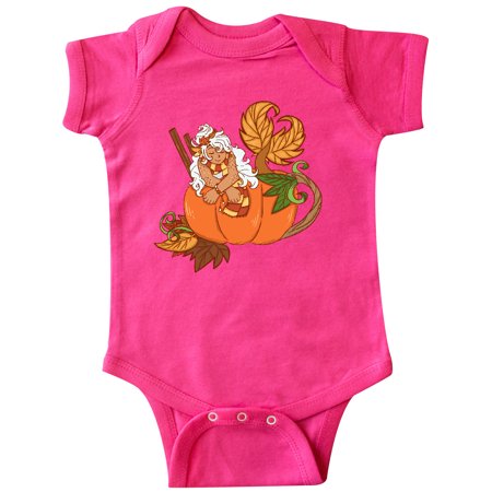 

Inktastic Beautiful Pumpkin Spice Mermaid Nestled in Pumpkin Gift Baby Boy or Baby Girl Bodysuit