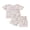 Pink, variant on Rovasas Girls Birthday Outfits Short Sleeve Letter Embroidery Tops Bow Shorts