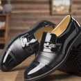 thumbnail image 4 of Zapatos de cuero Para Hombre, Zapatos informales negros a la moda, mocasines con punta estrecha Para Hombre, Zapatos de vestir Para fiesta, oficina y negocios Para Hombre, 4 of 5