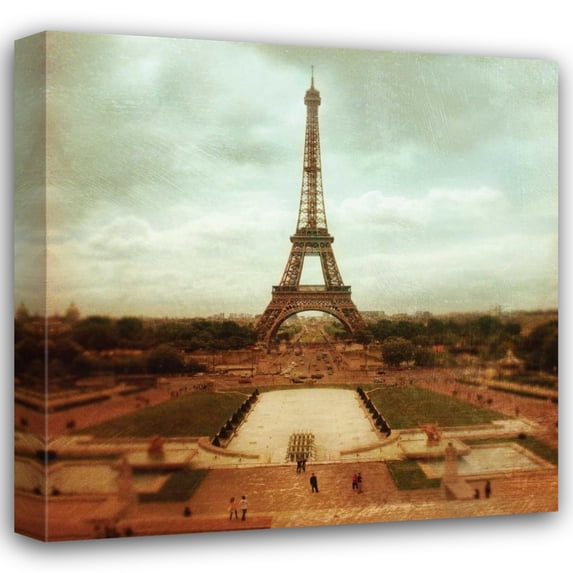 Amy Melious 36x36 Gallery Wrapped Canvas Wall Art Titled - Eiffel Tower V