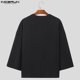 thumbnail image 5 of INCERUN Tops 2024 estilo coreano nuevas camisas sueltas a rayas en contraste para hombres ropa de calle informal para hombre blusa tipo cárdigan de manga larga S-5XL, 5 of 5